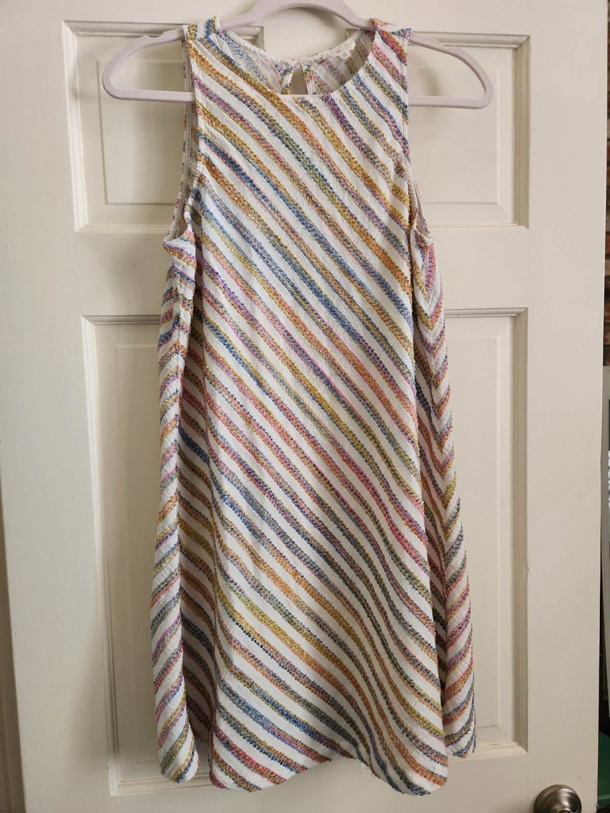 Lou & Grey Rainbow Pride Mini Dress Dopamine Cotton Resortware Cruise Vacation