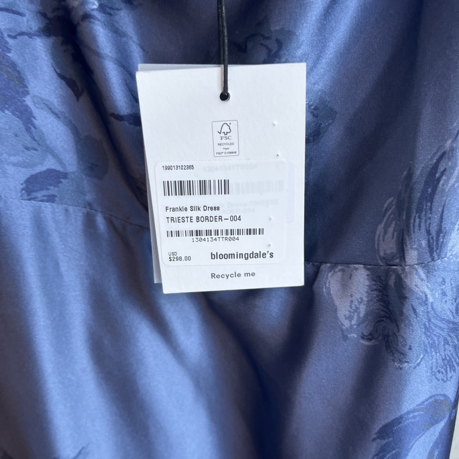 Reformation Frankie Trieste Border Silk Slip Dress – size 4 – retail $298