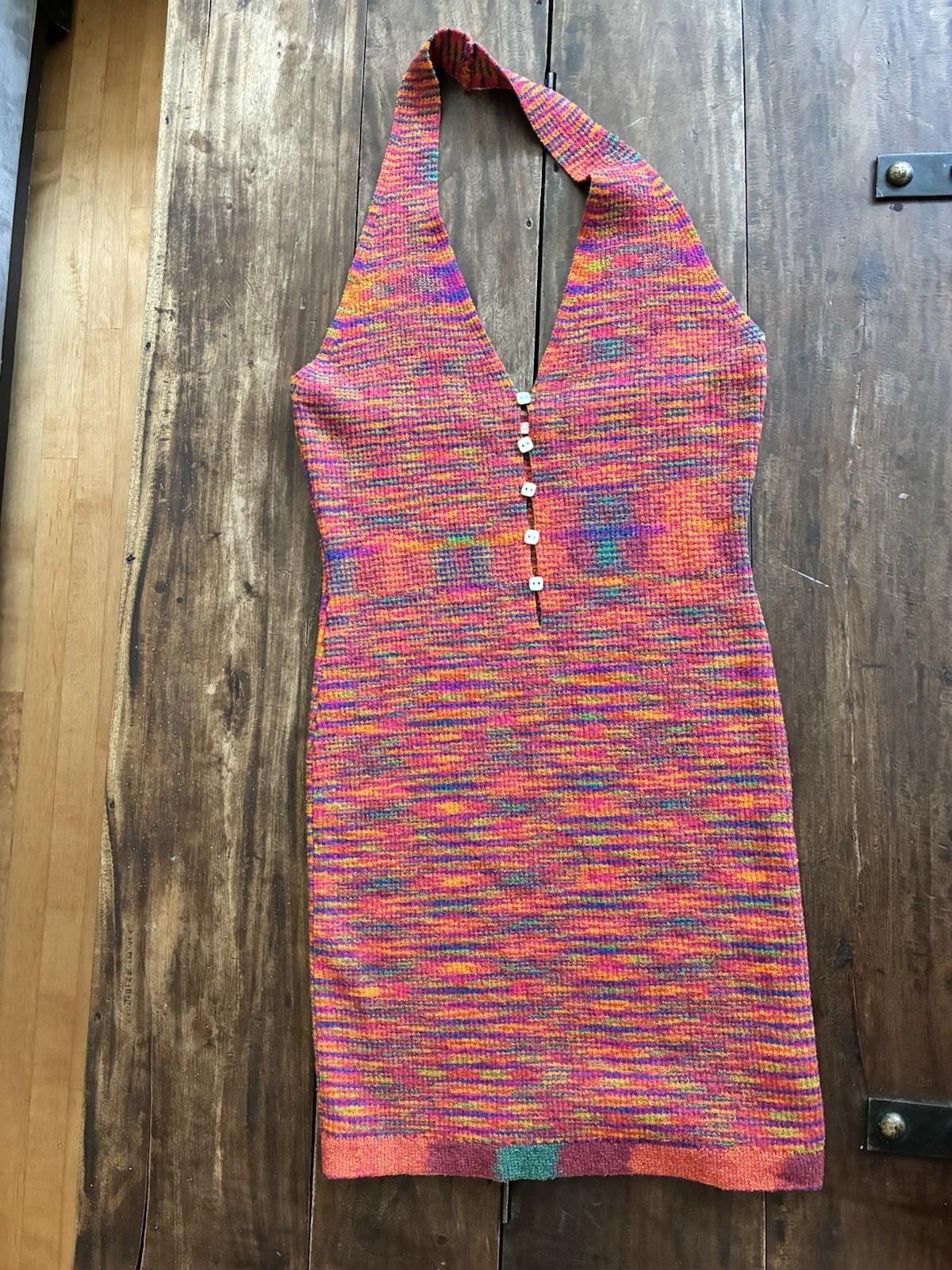 Sexy Multicolor NIA Halter Dress Size L