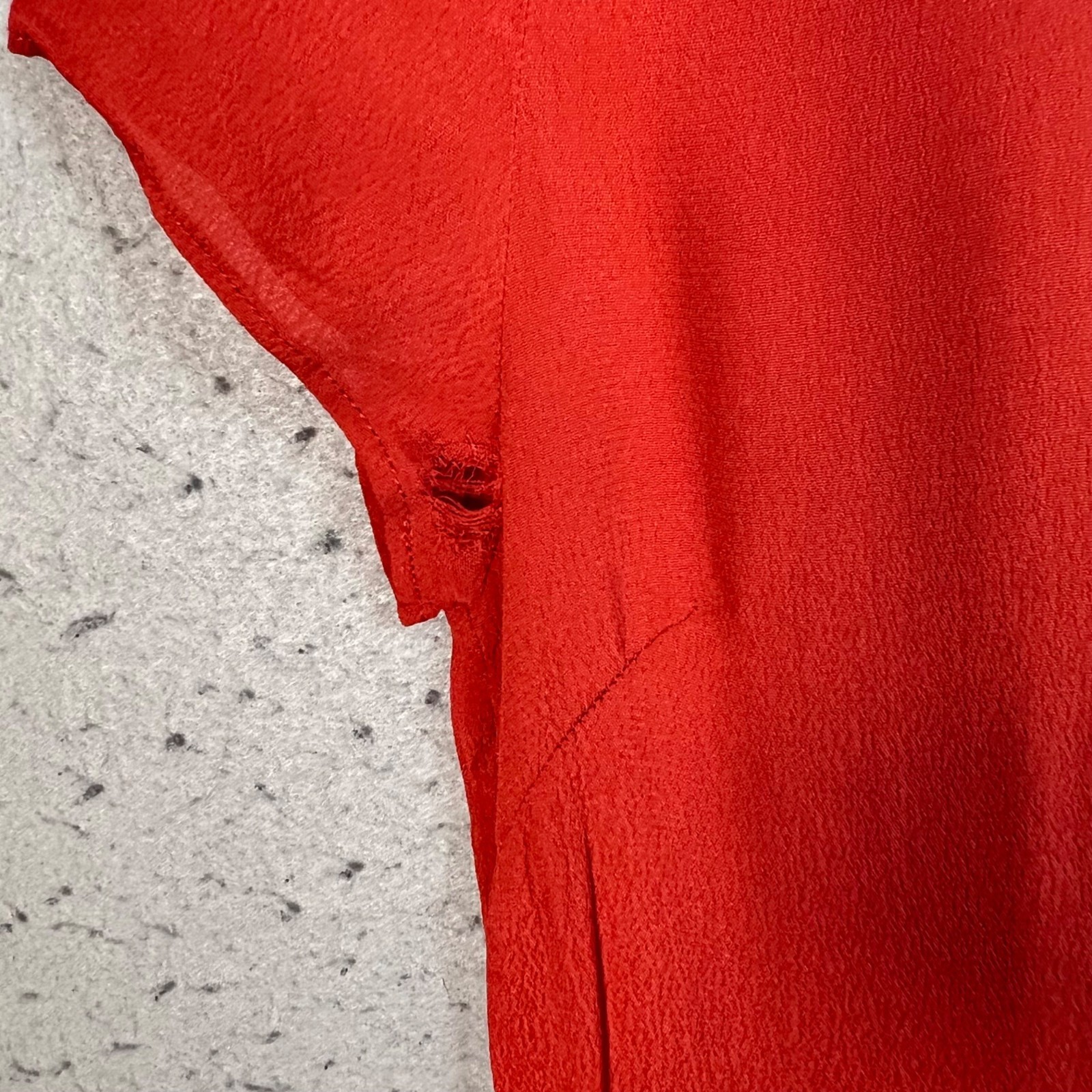Reformation Womens XS Red Midi Open Back Dress With Tie Detail & Cap Sleeves