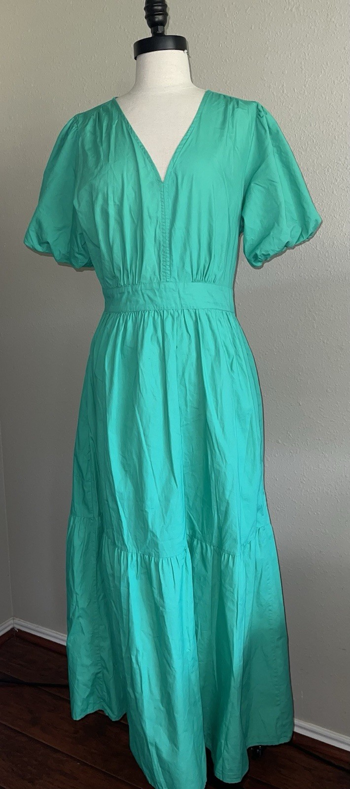 a French Connection Women’s Bubble Sleeve Poplin Maxi Dress M