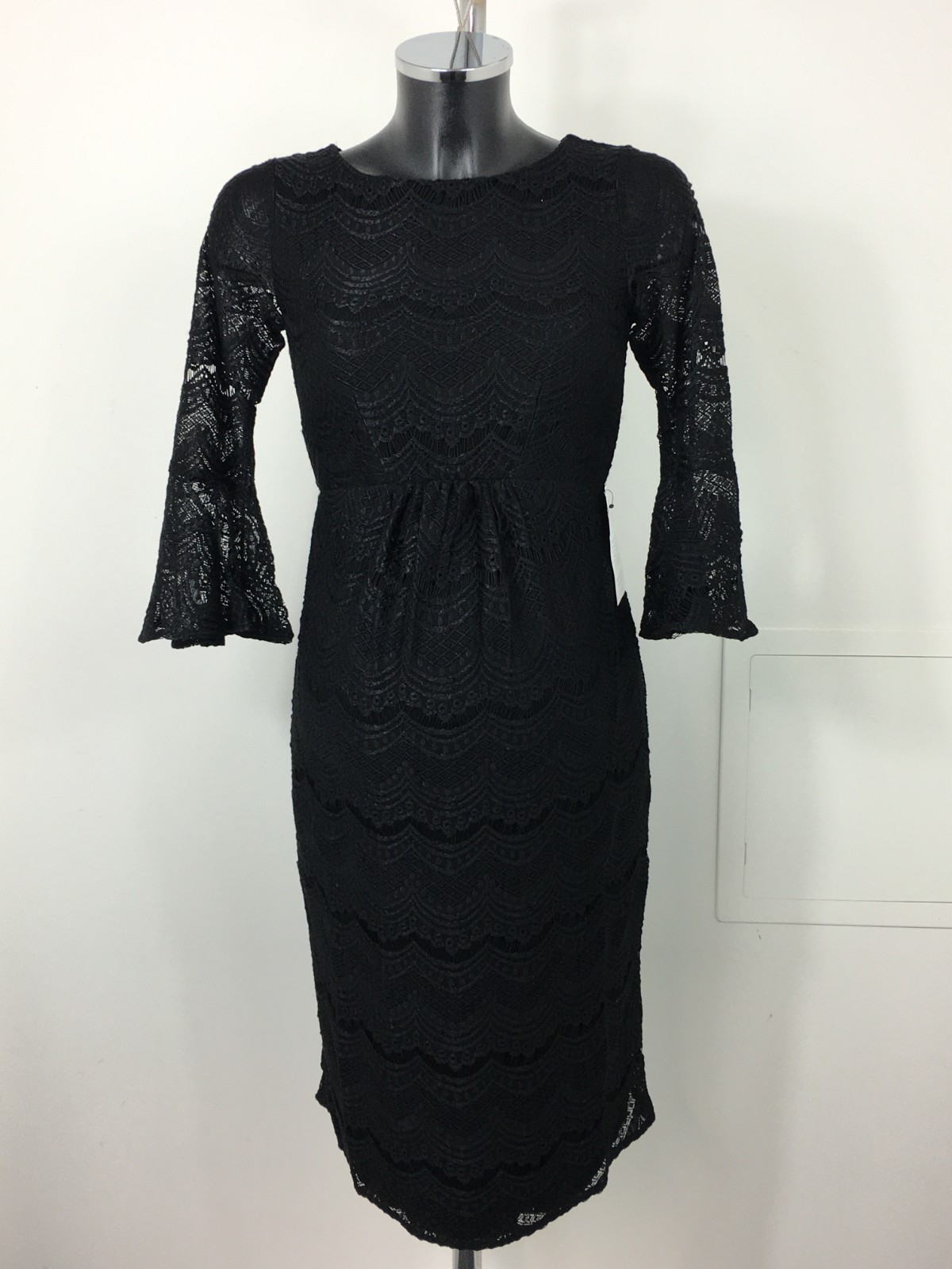TIFFANY ROSE Maternity Wedding Party ‘JANE’ Lace Dress in Black UK Size 6-8 BNWT