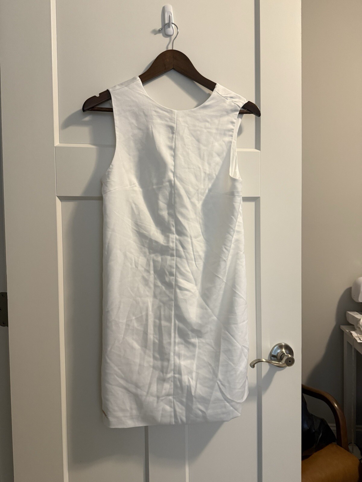 Old Money Stable Misguided White Dress With Tie Back Size Small Boho Boat Dress￼