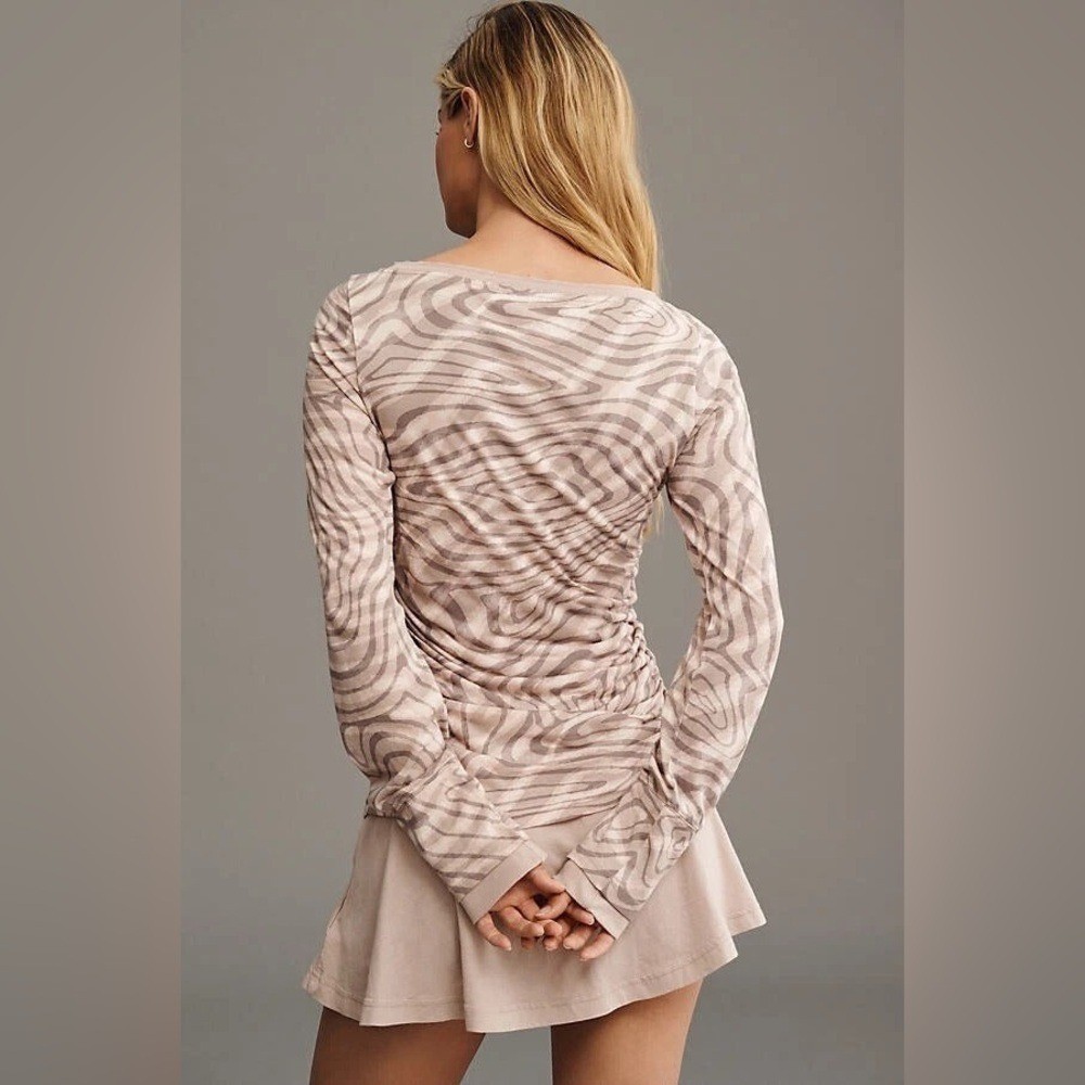 NWT Daily Practice by Anthropologie Long-Sleeve Ruffle Mini Dress | Size Small