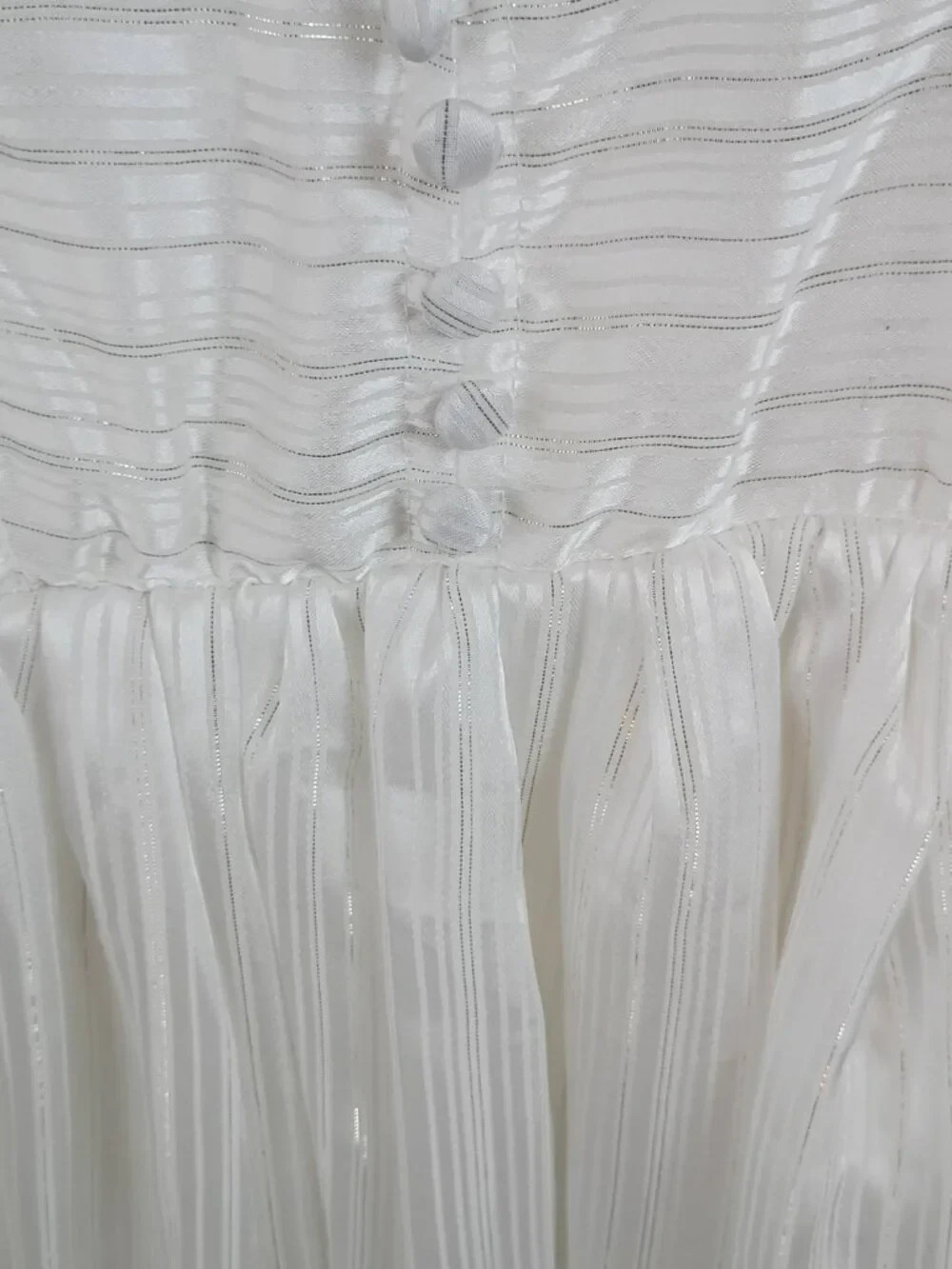 NWOT White Shimmer Tiered Ruffle Mini Dress | Size S | Boutique Style