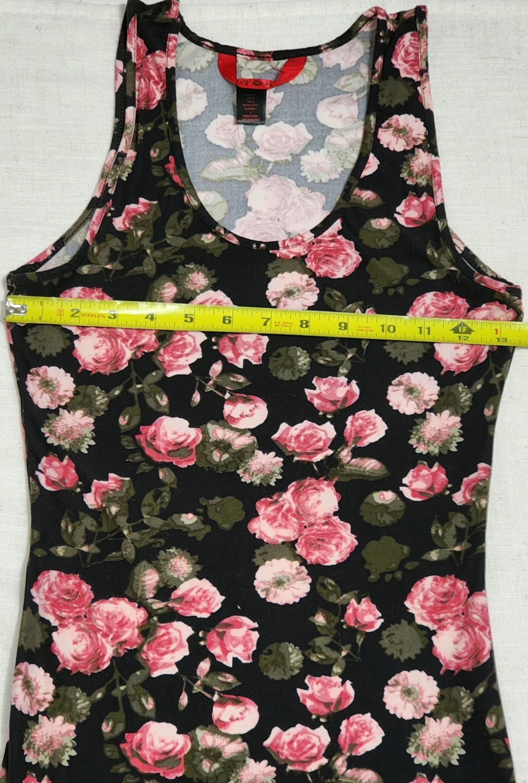 Hot Kiss S Black Pink Green Floral Rose Side Slits Maxi Dress Bodycon Sleeveless