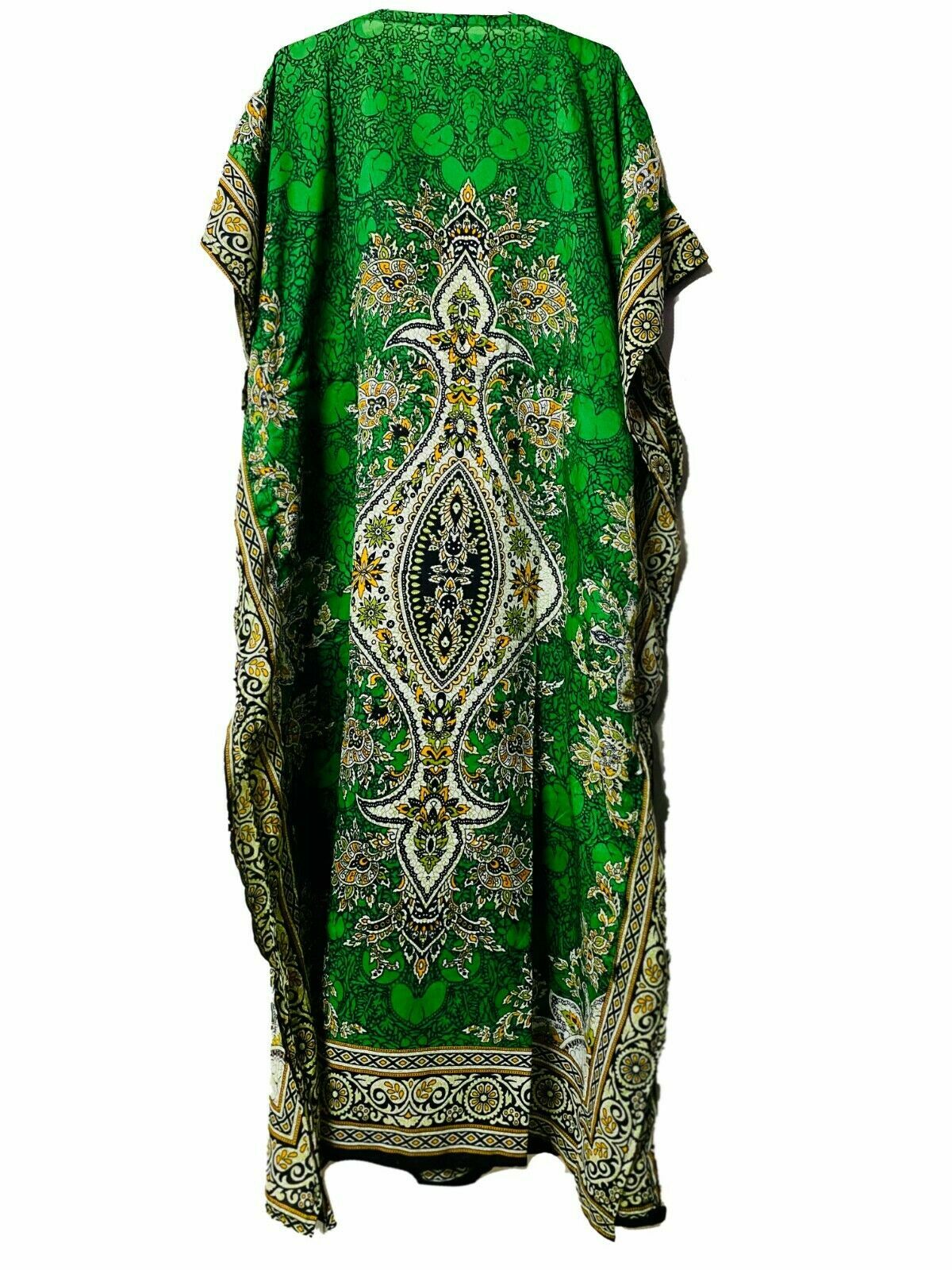 Long-Kaftan-dress-Hippy-Boho-Maxi-One-Women-india-caftan-Tunic-Dress-Night Green