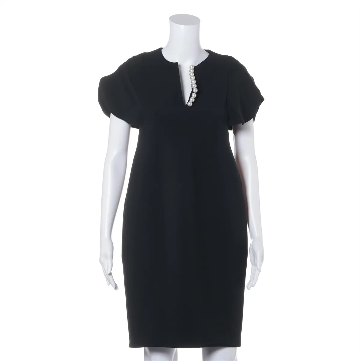 YOKO CHAN Polyester × Rayon Dress 36 Ladies’ Black YCD-119-454