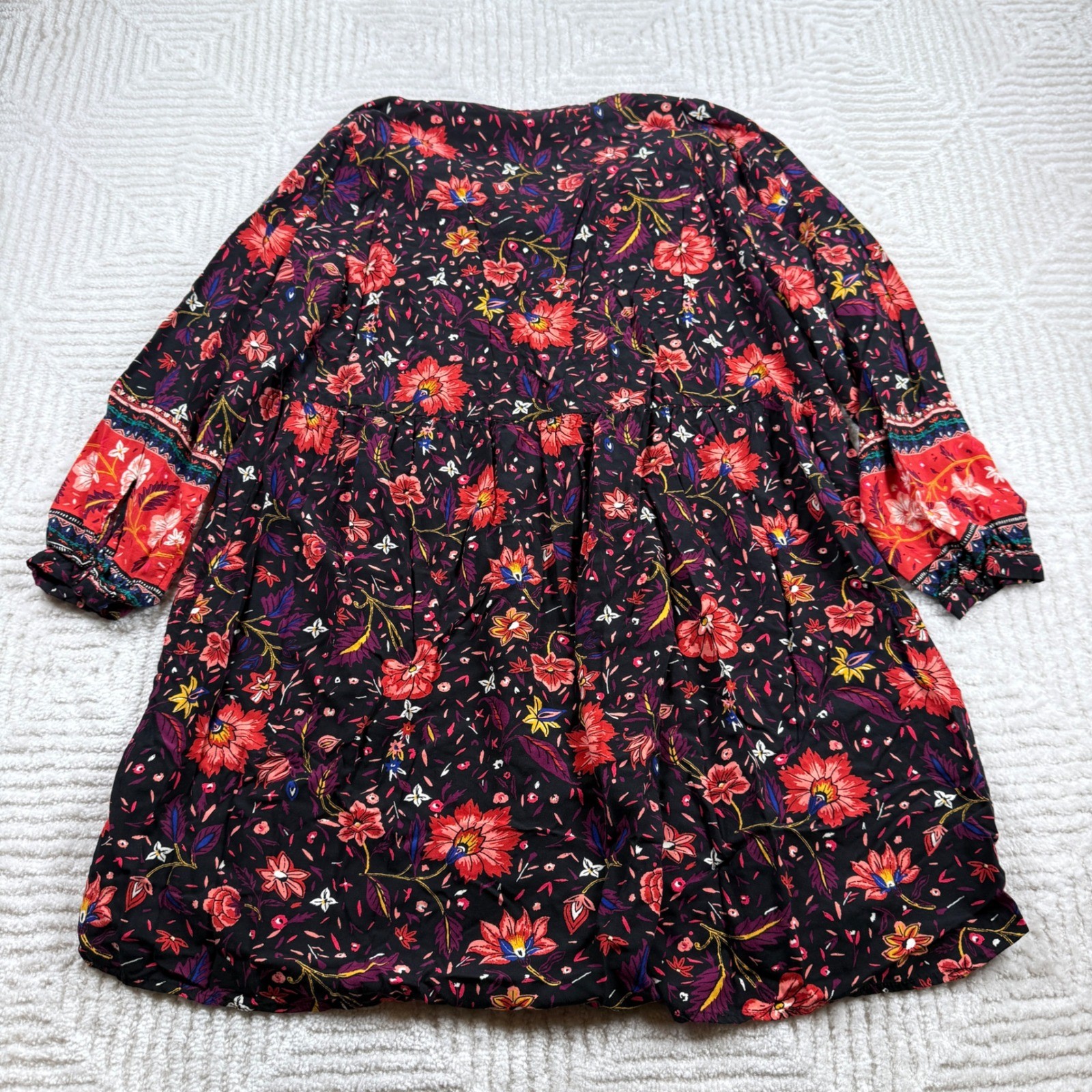 Old Navy Babydoll Dress Womens L Mini Bohemian Peasant Romantic Flowy Whimsigoth