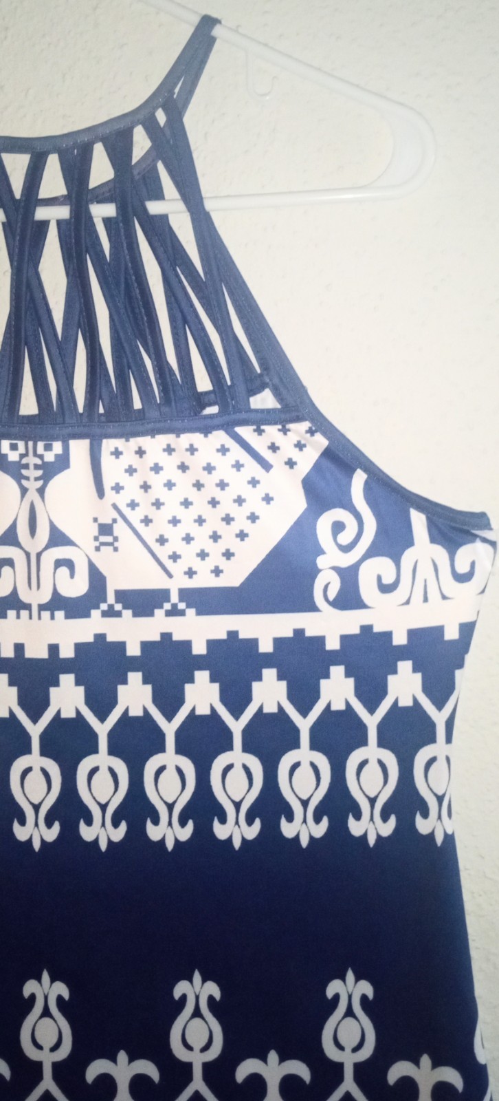 Emery Rose Blue & White Floral Sundress/Summer Wear Comfortable Dress Size XL