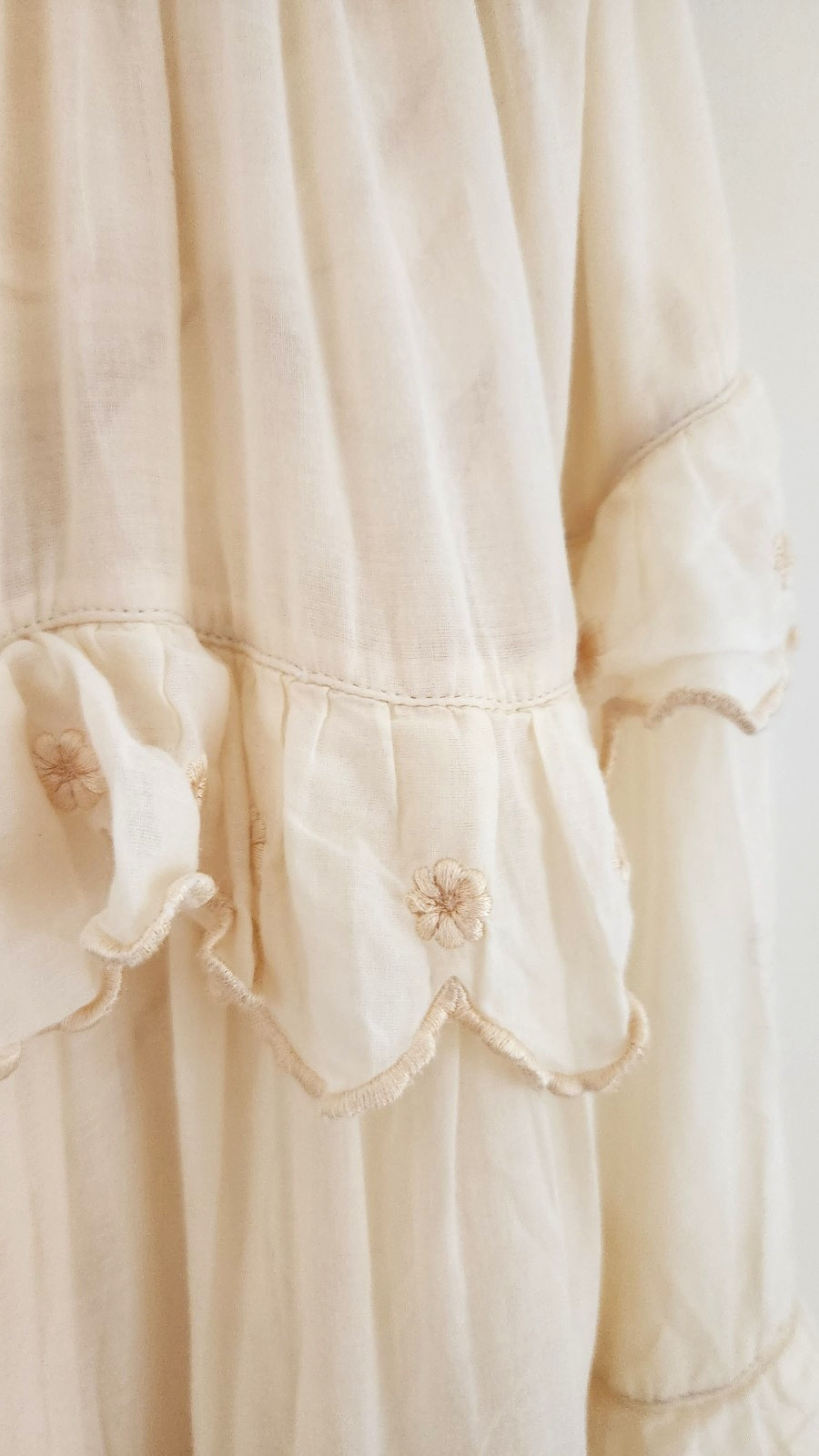 Innika Choo ~ Iva Biigdres Scallop Maxi Gown Dress Butter Creme 3 ~ 14 16 18 20