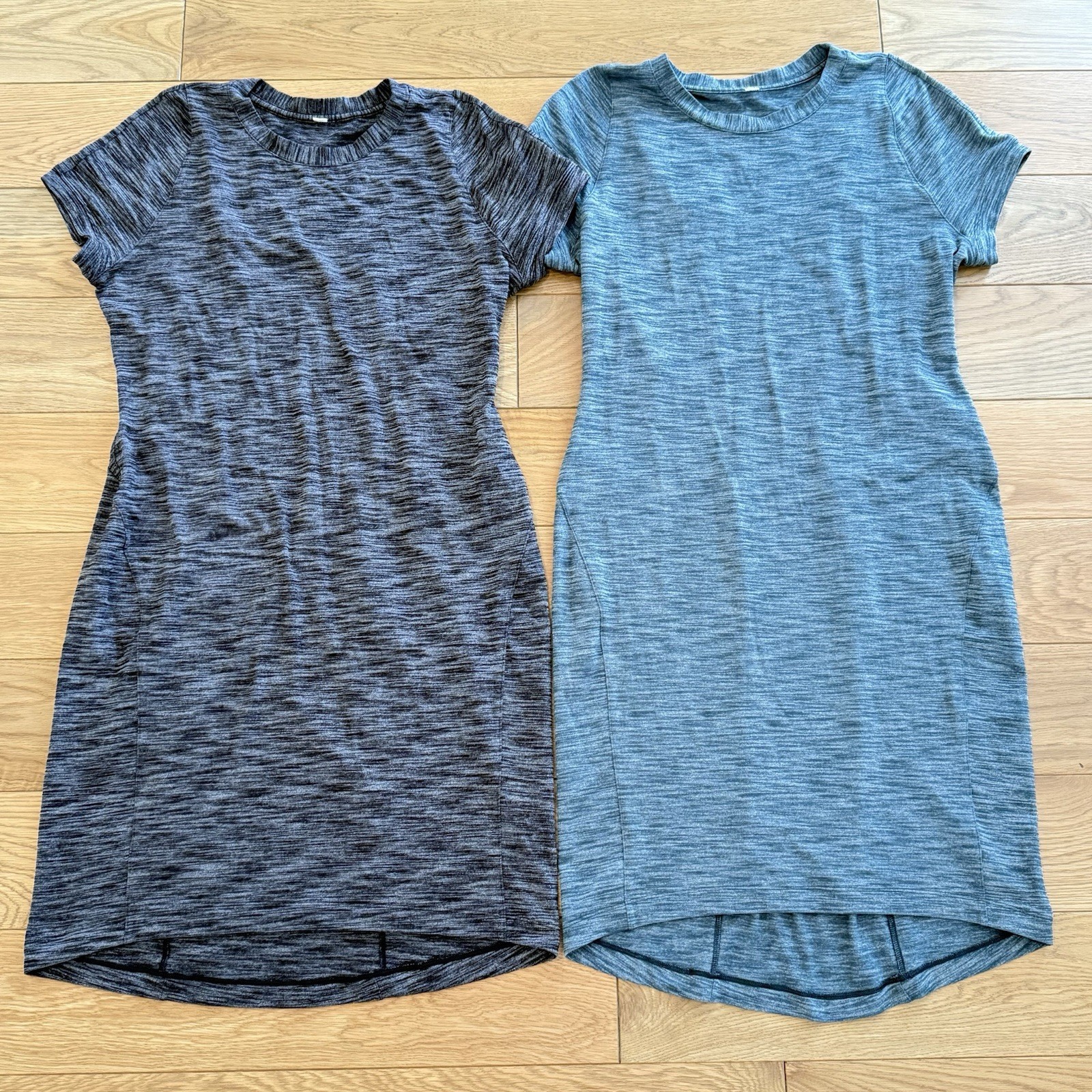 Lululemon & Go Where To Heathered Gray & Green Dress Lot Of 2 Size 10 Womens