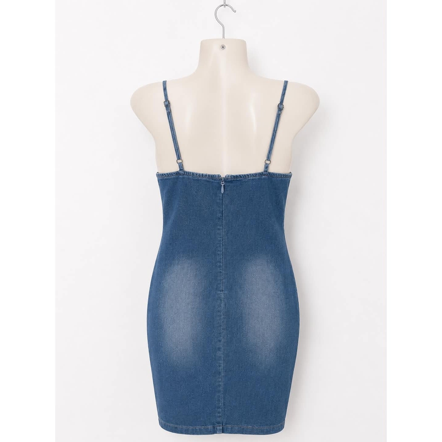 Windsor Stretch Denim Lace Up Dress Small Mini Club Festival Y2K Dress