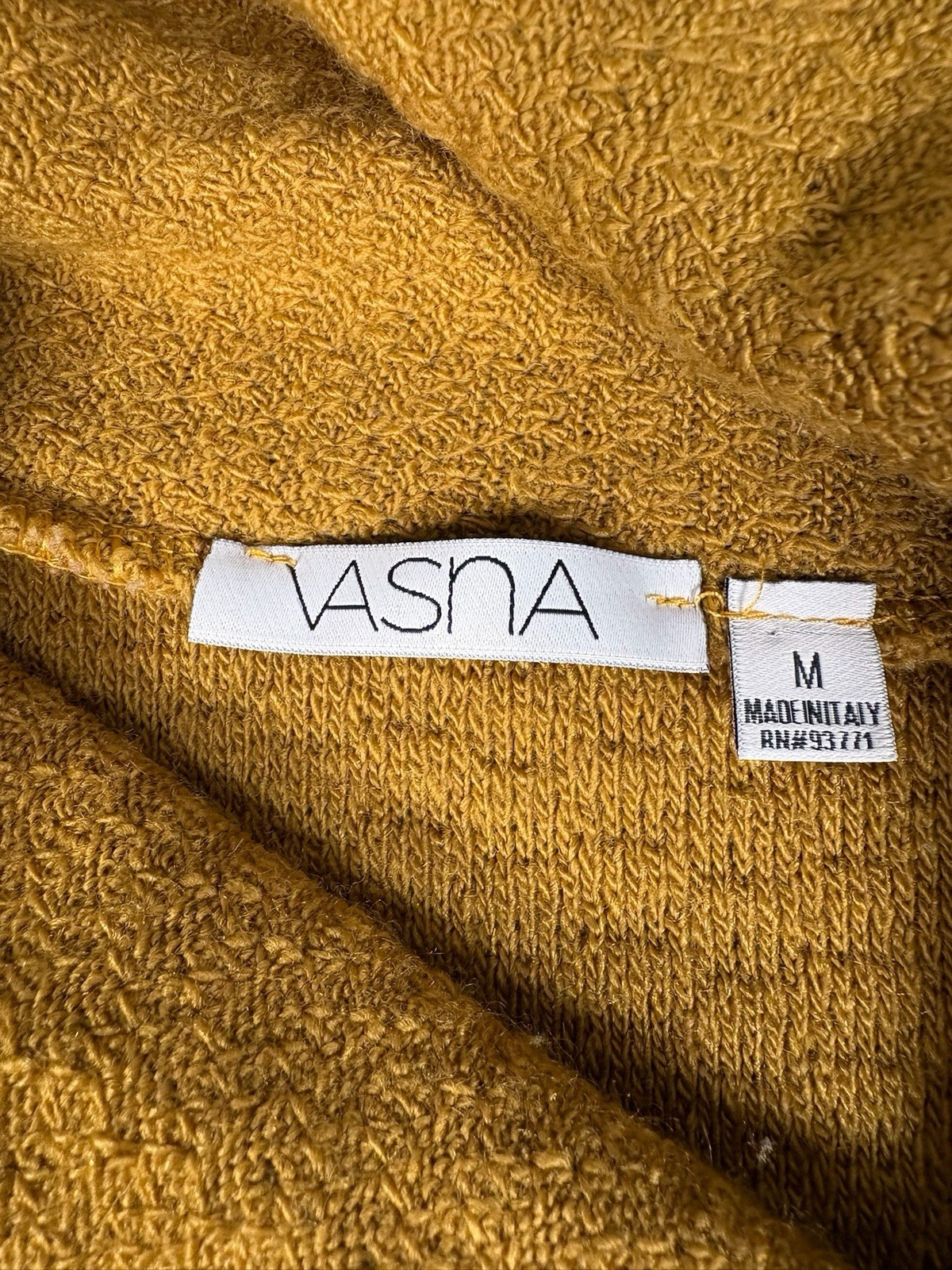 vasna sweater dress yellow made in italy medium Knitting Sleeve