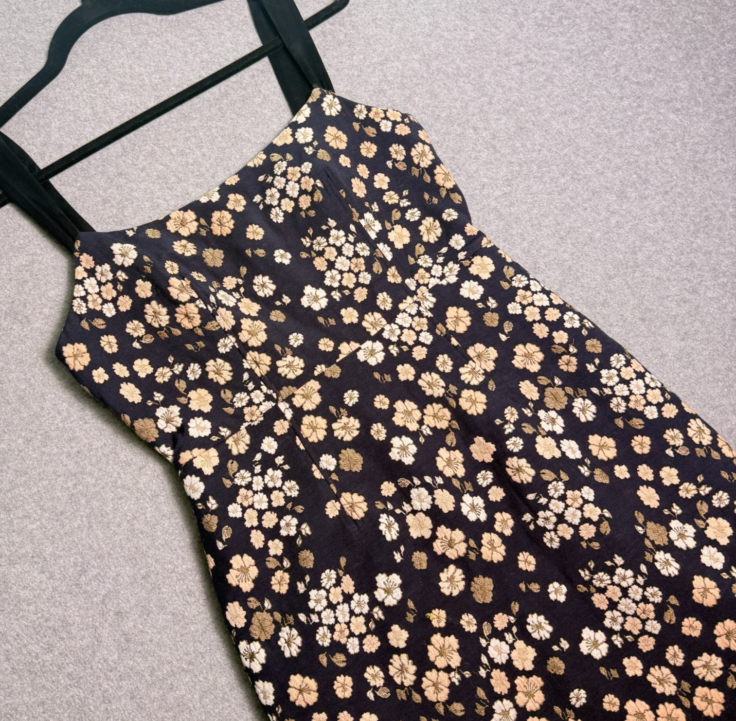 Maeve by Anthropologie Jacquard Navy Floral Mini Dress Women’s US Size 2