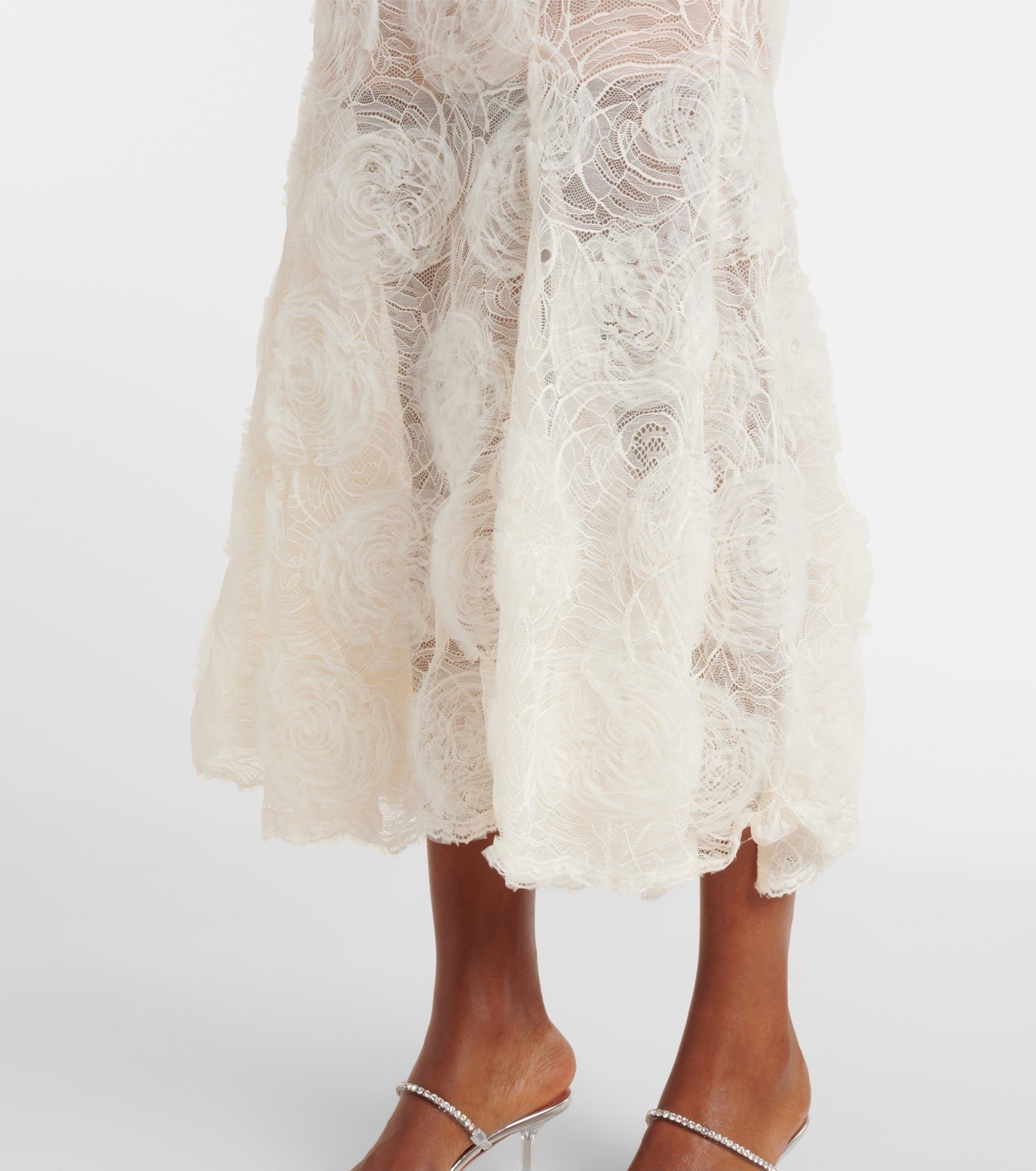 Self Portrait Semi-sheer lace midi dress