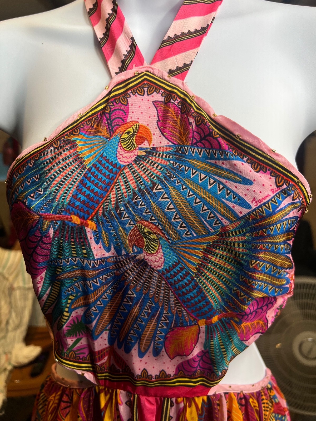 Farm Rio Macaw Scarf Maxi Dress-Size XS