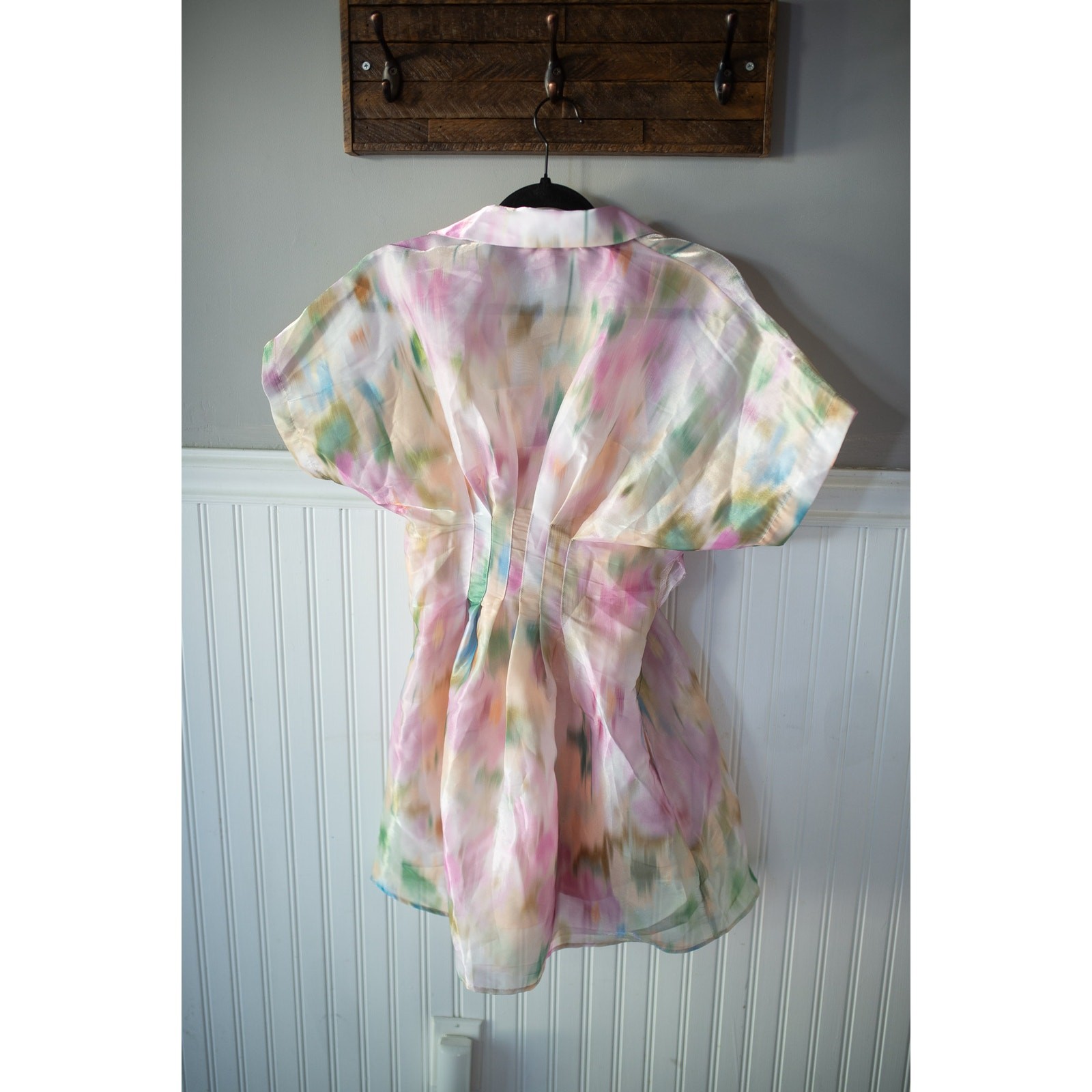 Anthropologie The Tobie Organza Mini Shirt Dress by Exquise XXS