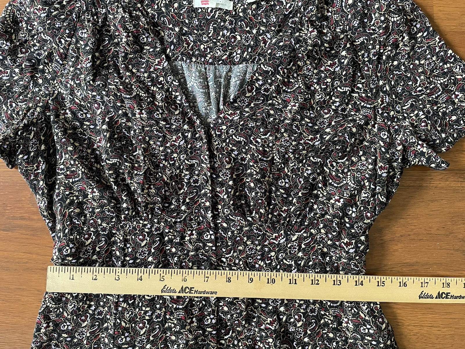 Levi’s Women’s Sz M Sarina Short Sleeve 90s Midi Dress Paisley Grunge Witchy