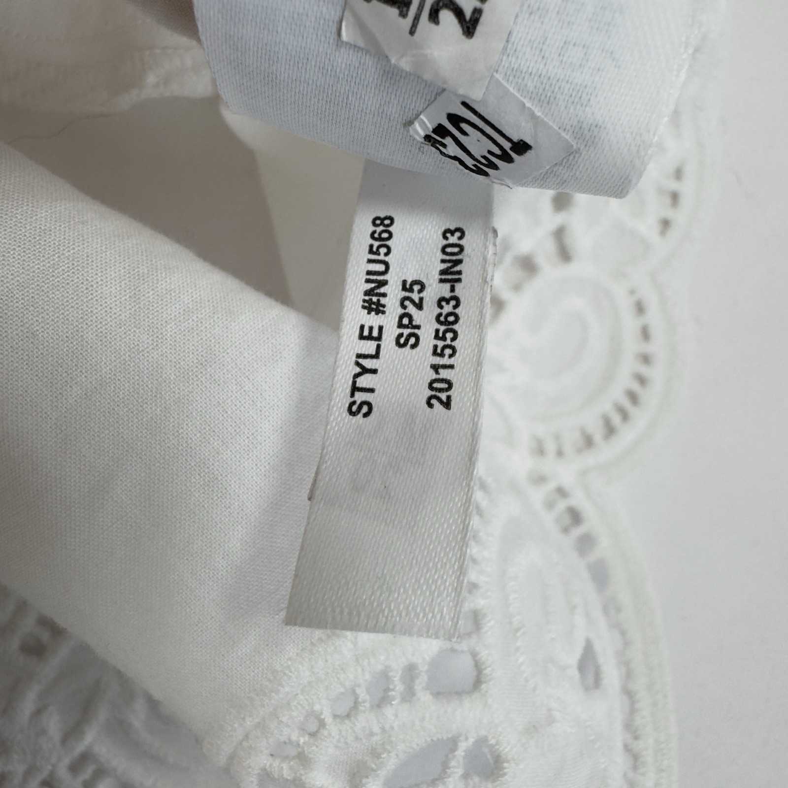 NWT Madewell Sz XXS Pintucked Eyelet Mini Dress White Embroidery Cotton NU568