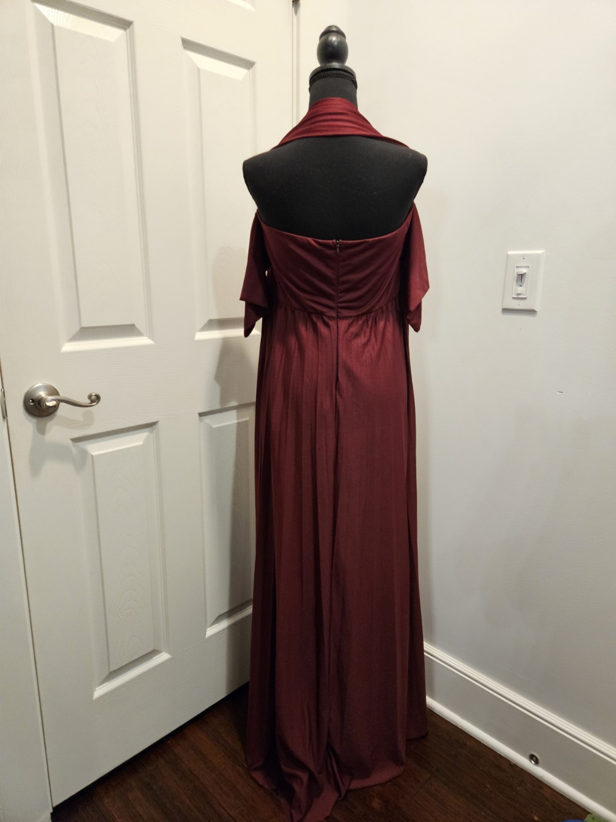 ASOS DESIGN Burgundy Solid Maxi Dress Long Women’s Regular US 12