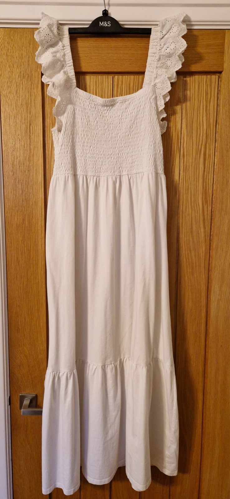 100% Cotton White Square Neck Dress 100% Cotton White Cotton Dress Size 16