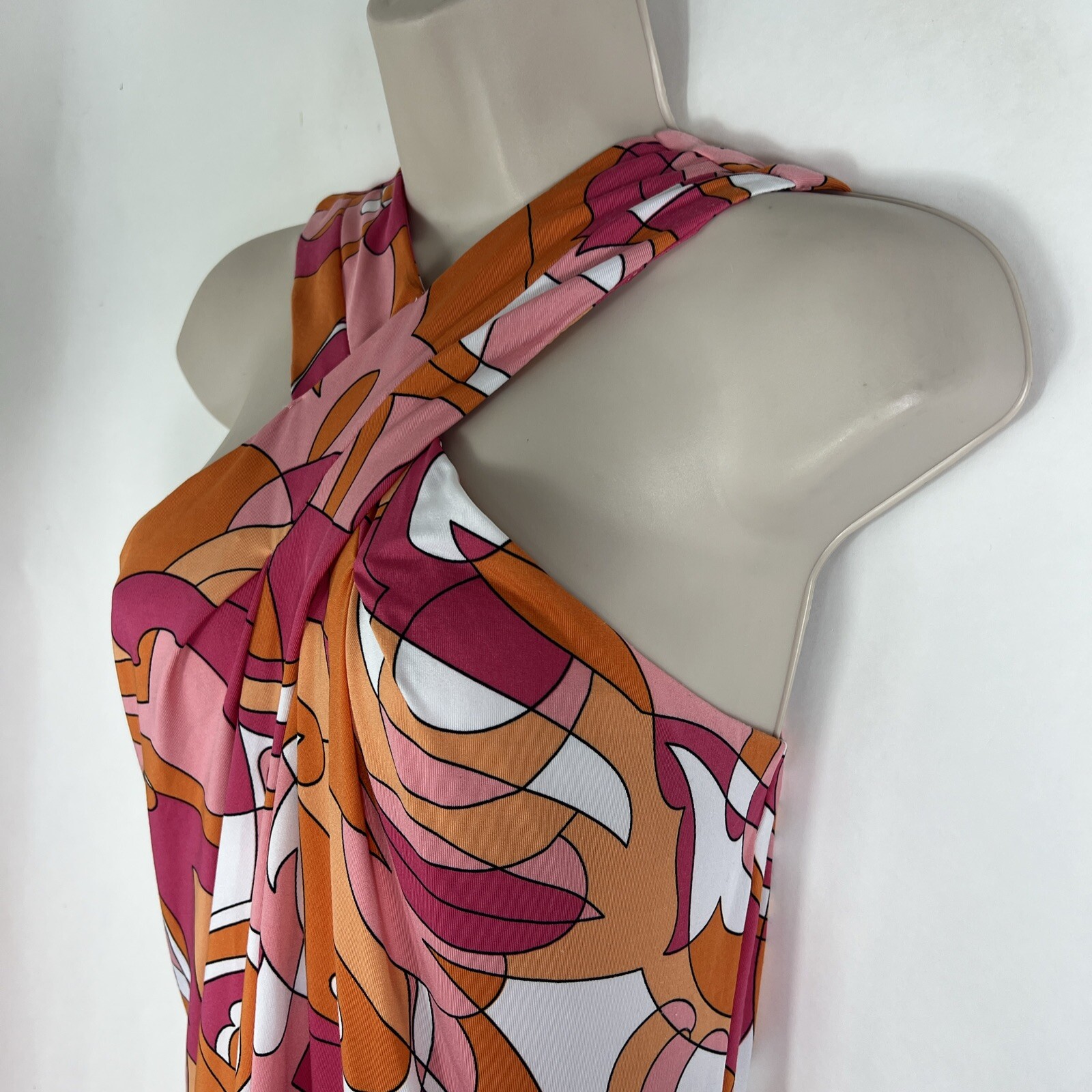 Mackenzie & James Dress Womens Small Retro A-Line Sleeveless Lightweight Stretch