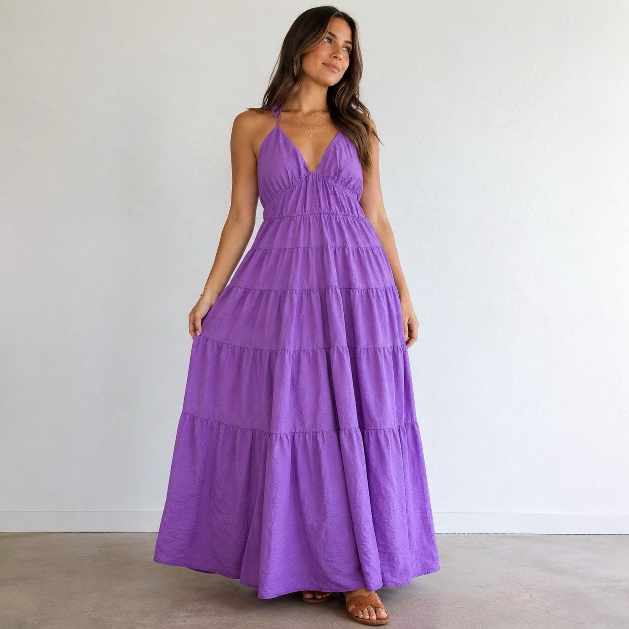 abercrombie fitch dress xl purple maxi