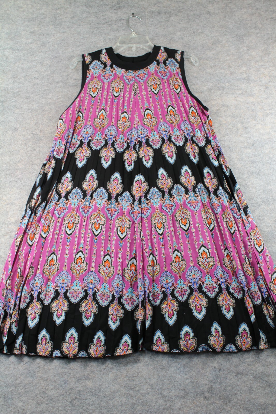 Nicole Miller Dress Size 14 Sleeveless Tank Sheath Purple 36 Inches Long Nwt $72