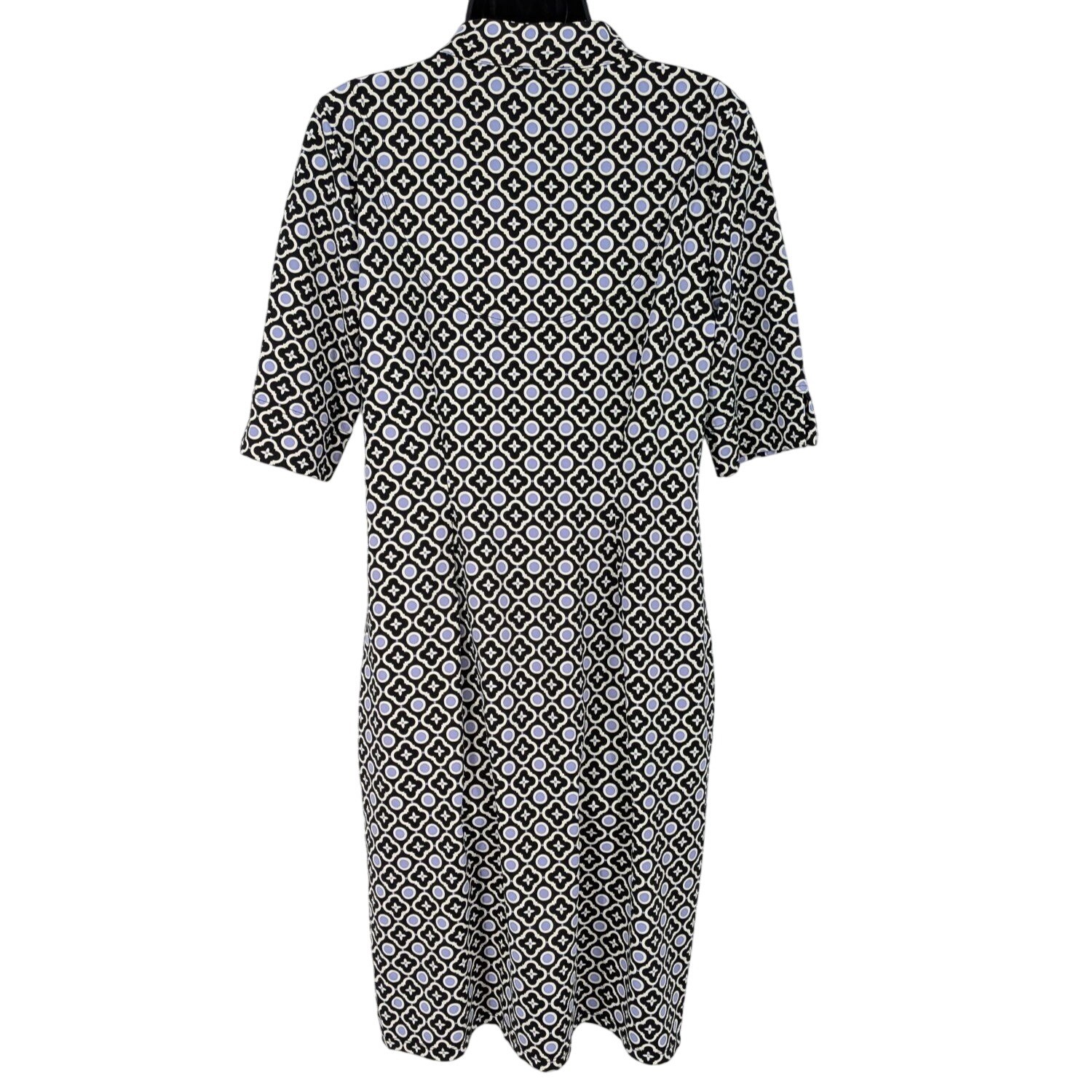 Talbots Geometric Stretch Sheath Dress Office Professional Career Preppy Medium