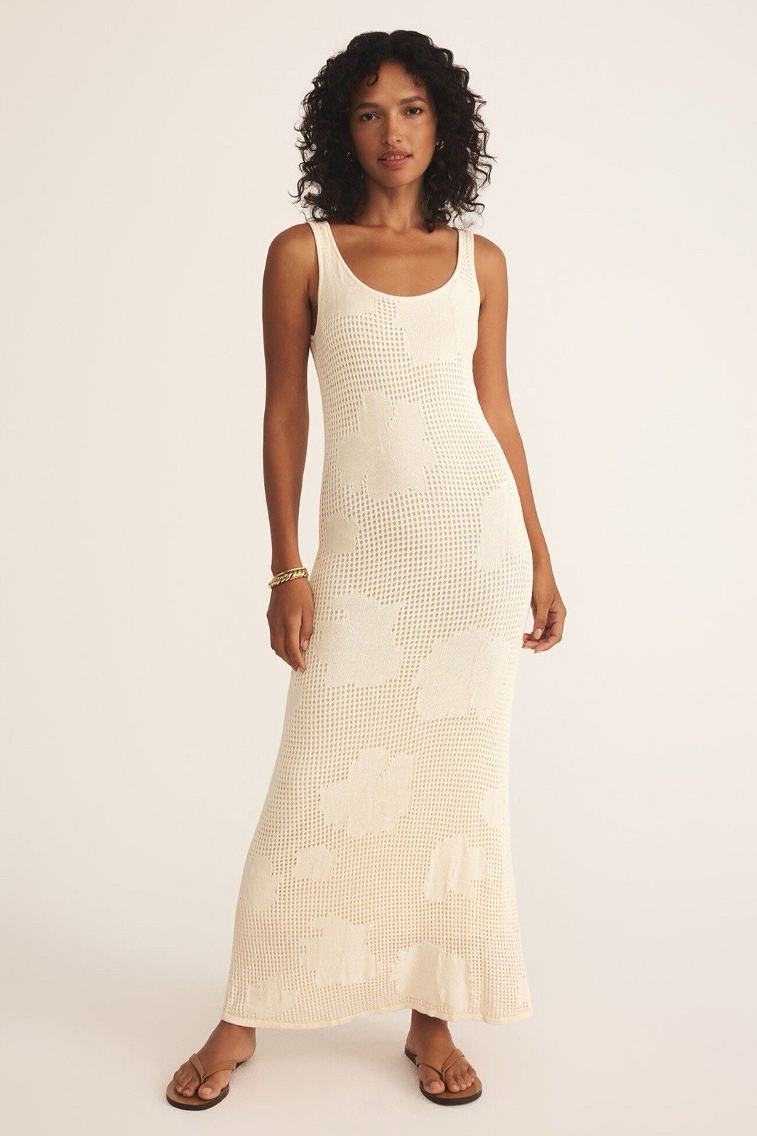 Z Supply Praya Fleur Maxi Dress in Natural Medium