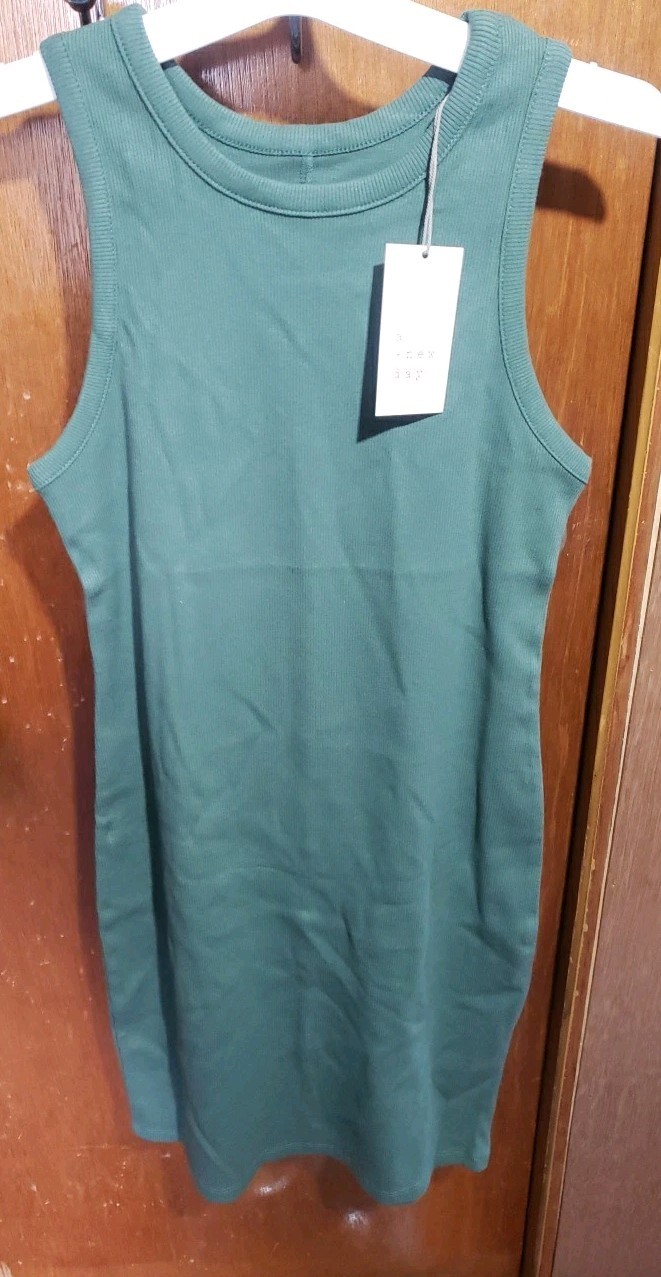 NWT A New Day Green Tank Midi Casual Dress Sleeveless Medium