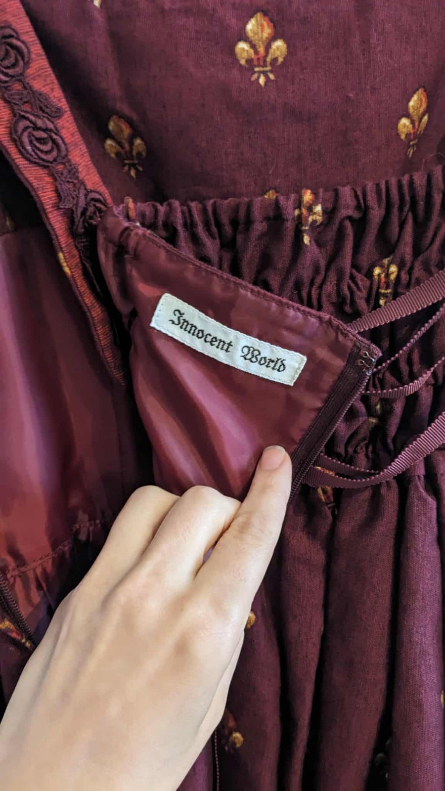 Innocent world high waist jsk union jack Japanese lolita fashion wine red colour