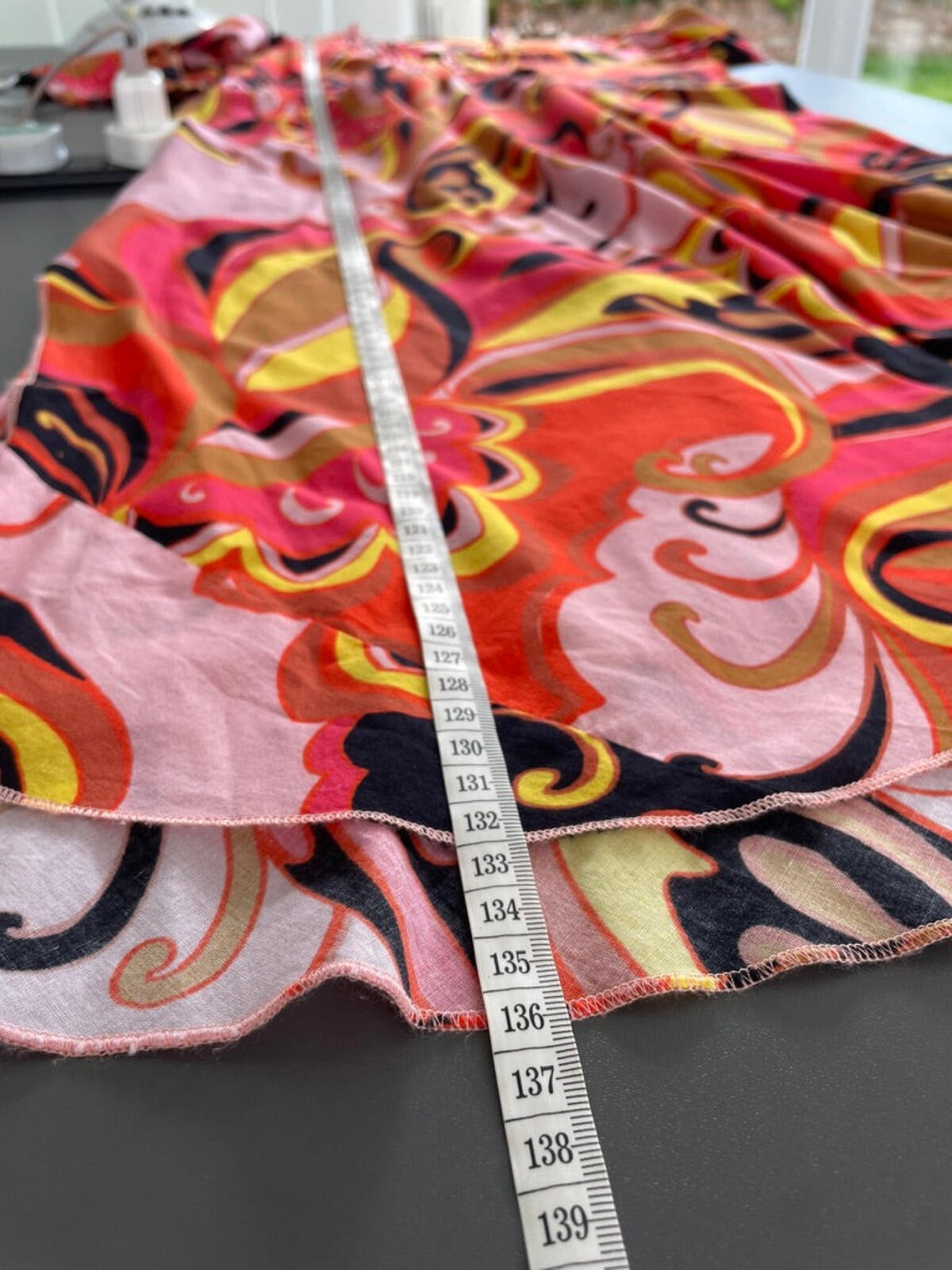 One Season Australia Bold Orange Print Cotton Maxi Dress Size XL