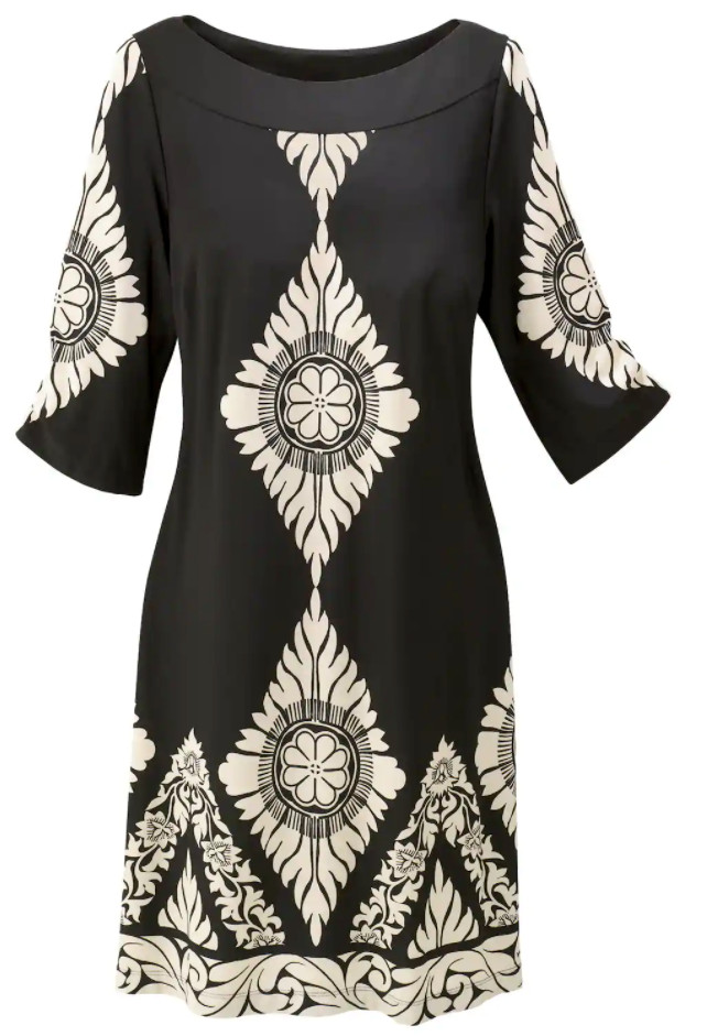 size 12 Border Sheath Dress by Seventh Avenue new