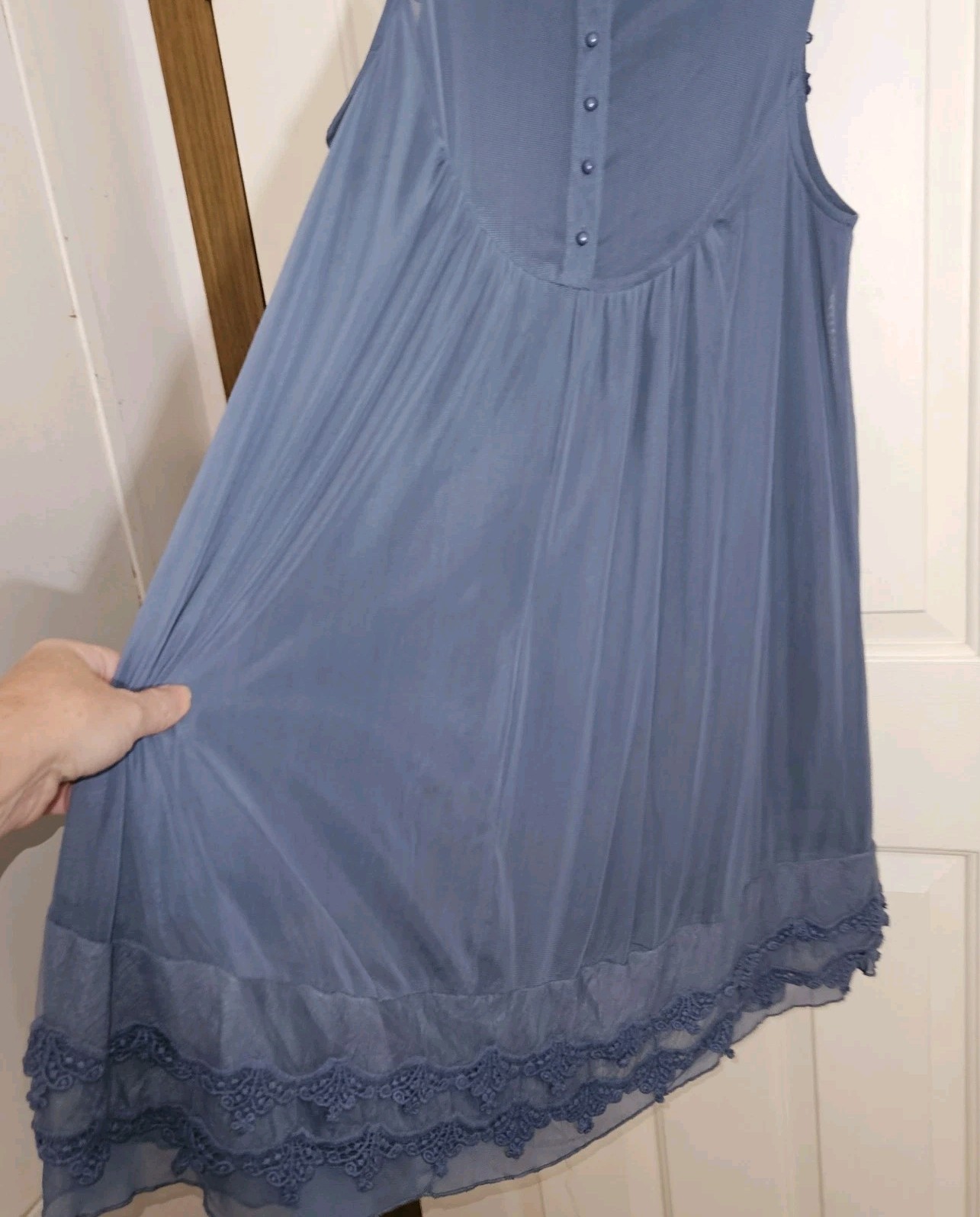 Altar’d State Mini Swing Dress Sleeveless Crochet Flowy Fairycore Whimsical Sz M