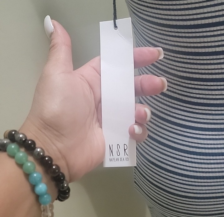 NSR NWT Striped Beach/ summer / comfy Dress for Women Sleeveless Slit Casual MED
