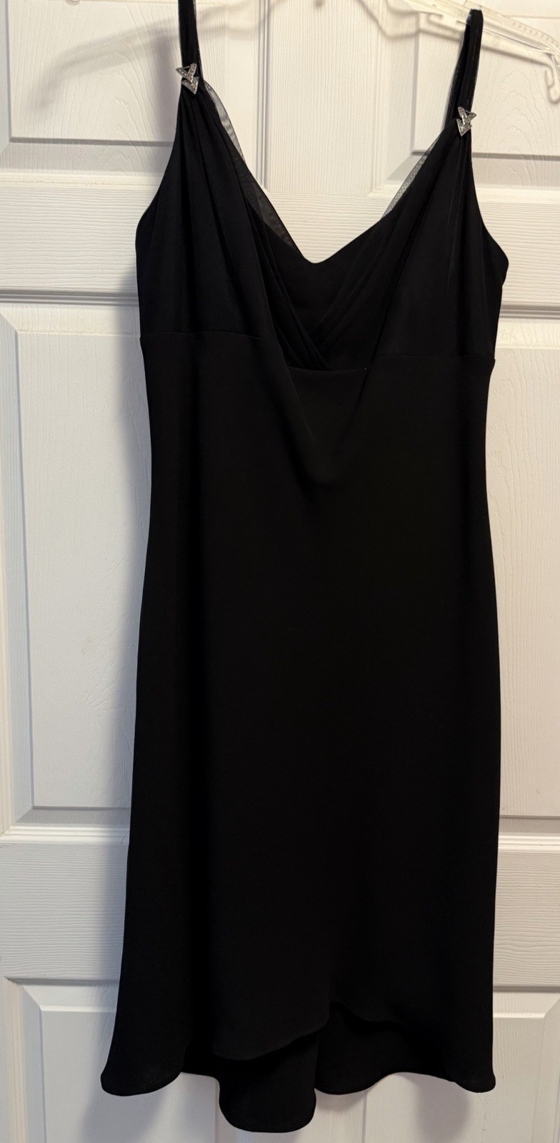 Evan Picone Women’s Classic Black Dress Rhinestone Details Size 16 Polyester