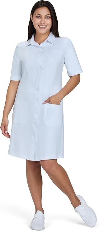 KOI Scrubs Dress Small Women’s White 3-Pocket Medical 146CL067901