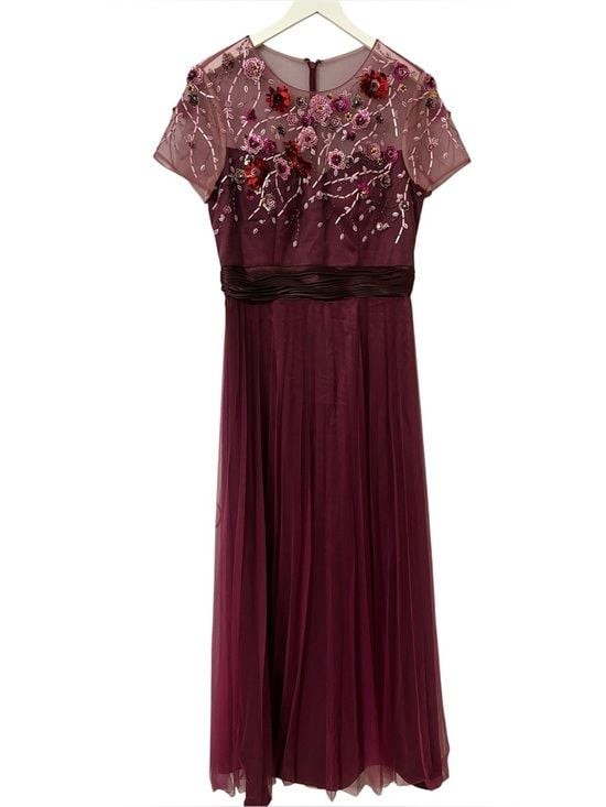 JS Collections Floral 3DEmbellished Gown Size 10