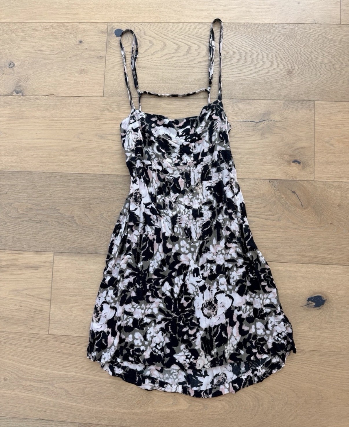 Intimately Free People Floral Slip Dress S Strappy Open Back Mini Print