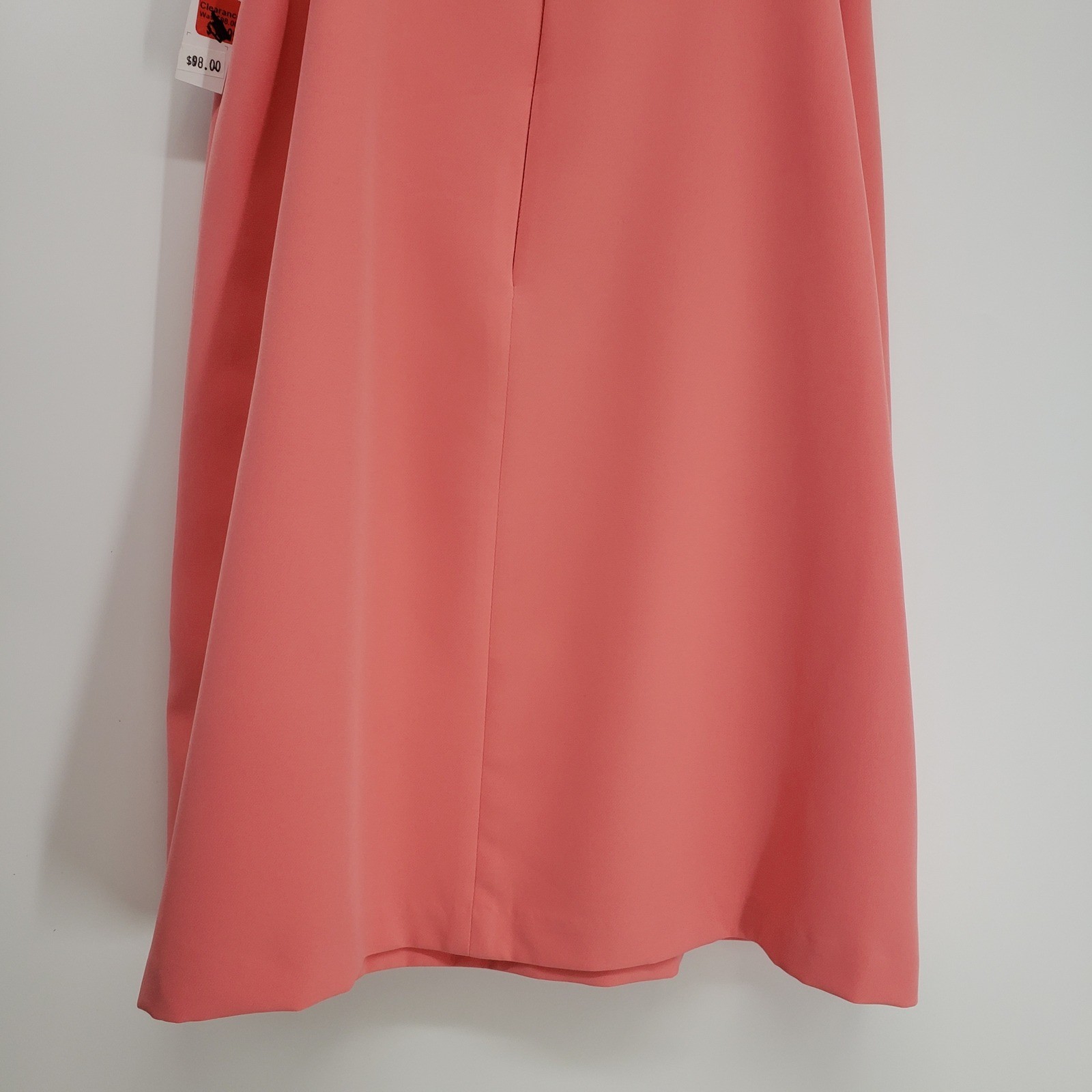 Clover and Sloane Halter Mini Dress Sz Large Coral Pink Open Back Tie Sleeveless