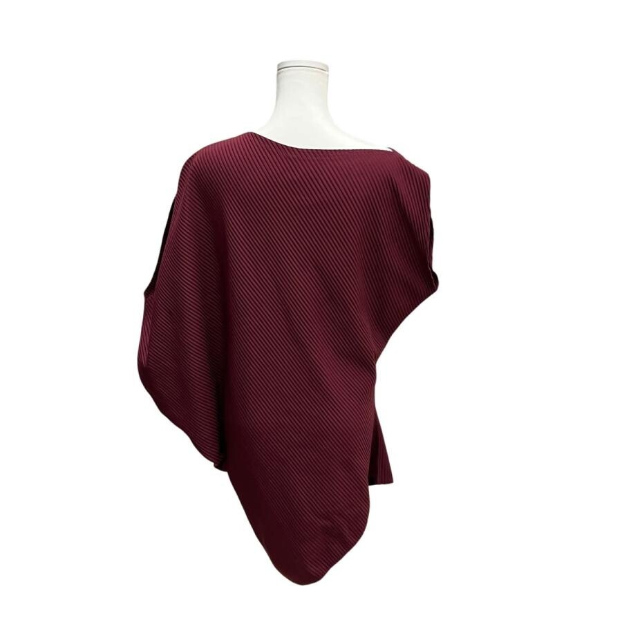 ISSEY MIYAKE Twisted Pleats Dress Maroon Size 3 Authenticated Authentic
