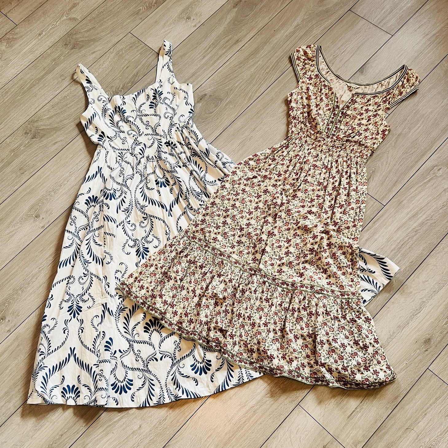 7 for all Mankind & Max Studio Floral Dresses Feminine 2-Dress Bundle