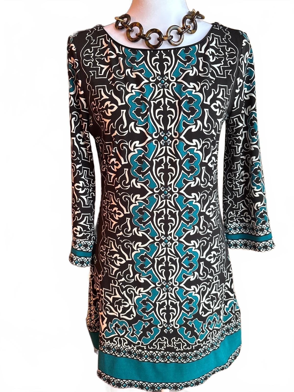 White House Black Market Print Tunic Dress XS