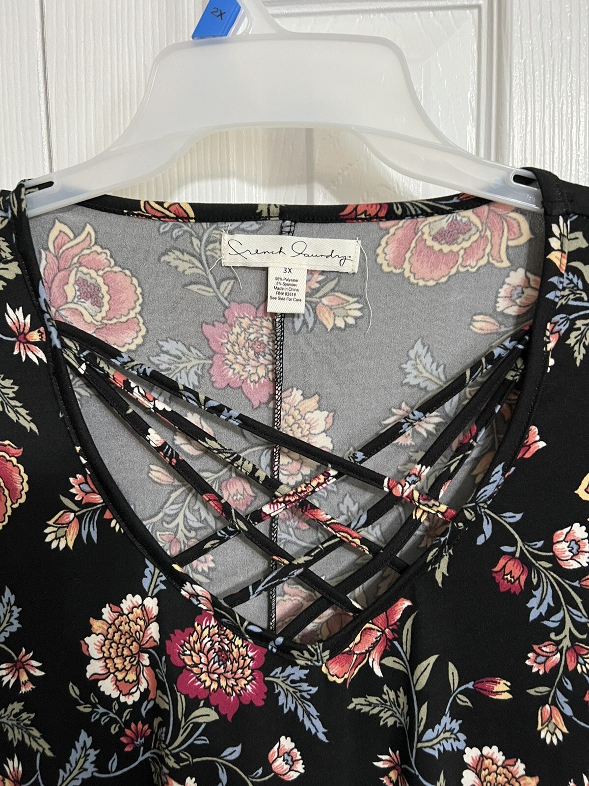 FRENCH LAUNDRY floral stretch knit dress (3X) multicolor, NWT