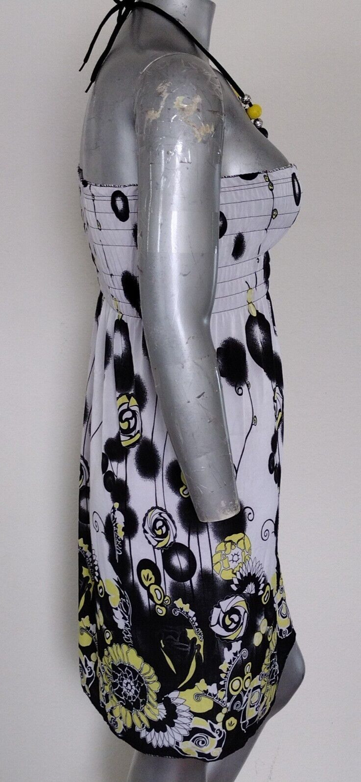 LADIES CONVERTIBLE STRAPS DRESS/SKIRT SIZE L Jr. GATHERED WAIST Floral