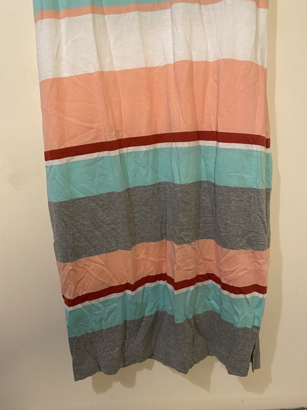 WHITE STUFF Orange Green Striped Double Pocket Sleeveless Dress Size 10 EU 38
