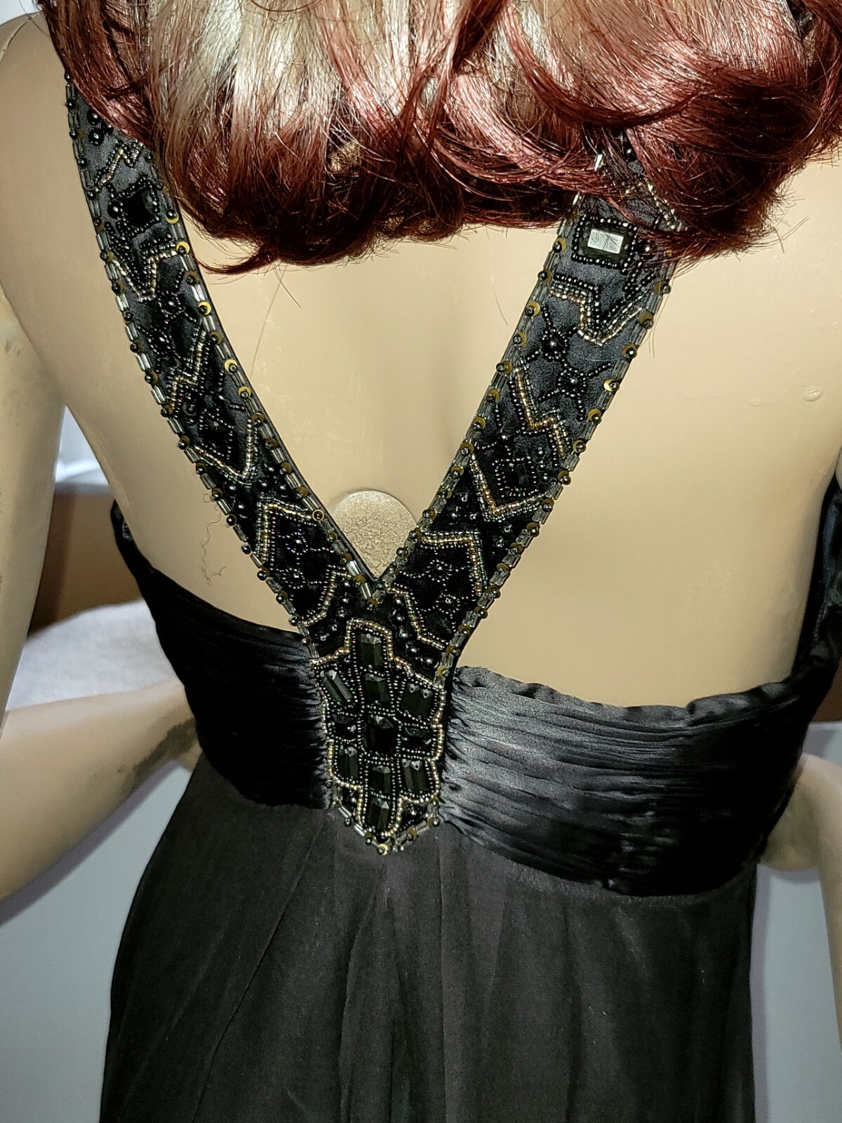 Paid $499 Sue Wong Nocturne Beaded Jeweled Smokey Grey Silk Ombre Dress Size 6