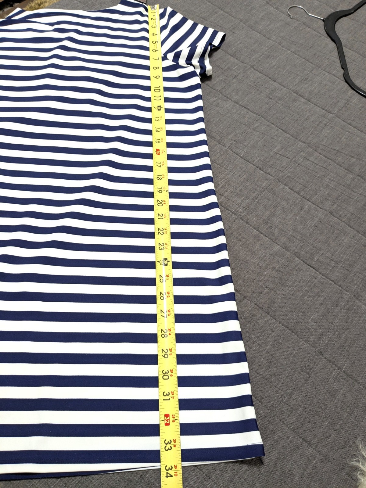 Jude Connally M Relaxed Oversized Stretch T-Shirt Dress Coastal Nautical Navy